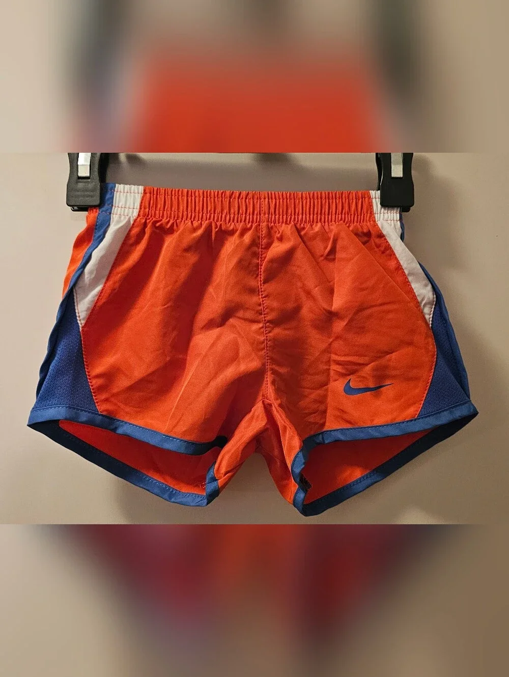 Nike NWT Toddler Girls Orange Blue Dri-FIT Running Shorts - Size 3T 2-3 Years